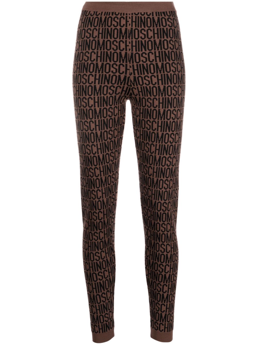 Moschino Leggings mit Logo-Print - Braun von Moschino