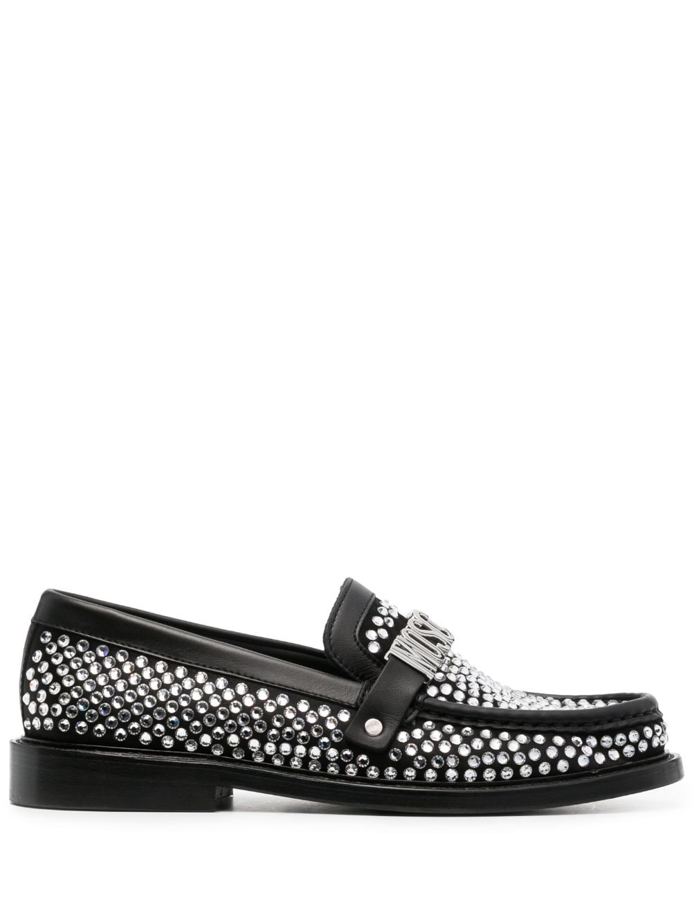 Moschino Loafer mit Kristallen - Schwarz von Moschino