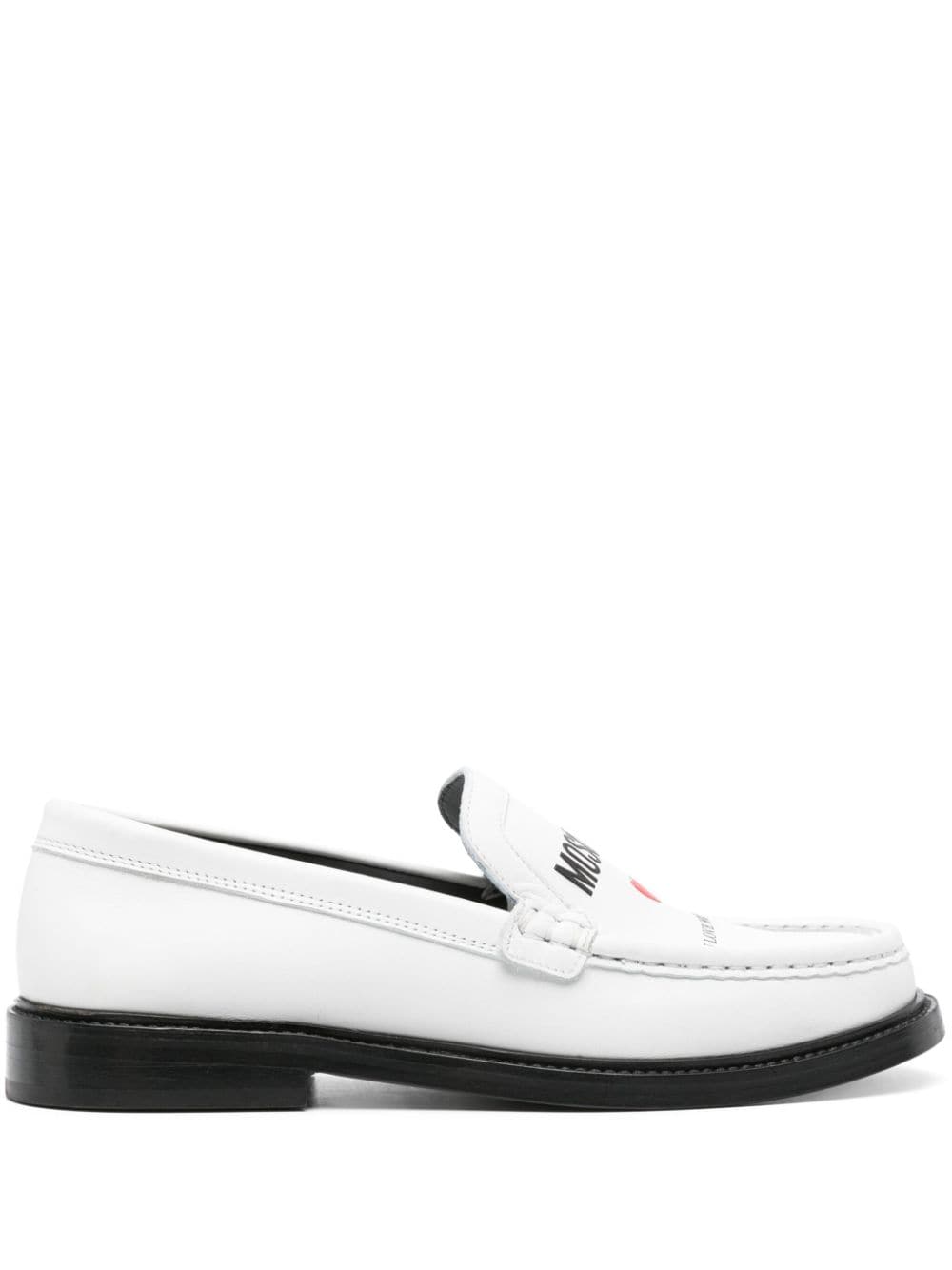 Moschino Loafer mit Logo-Print - Weiß von Moschino