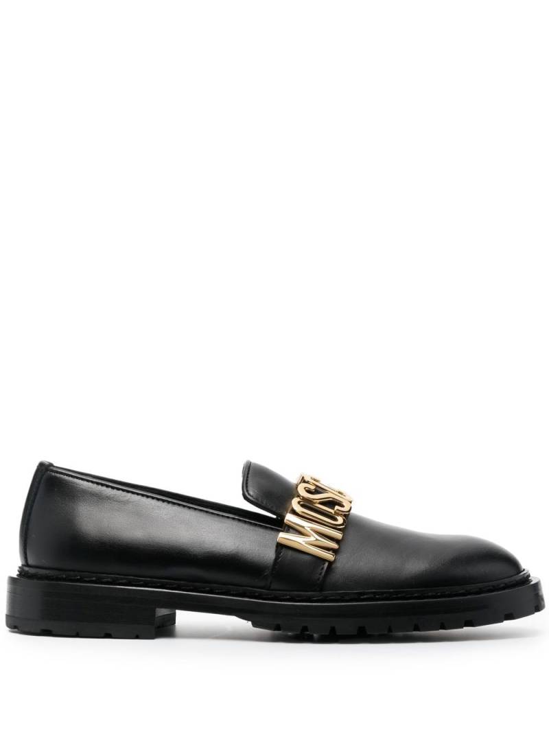 Moschino Loafer mit Logo-Schild 30mm - Schwarz von Moschino