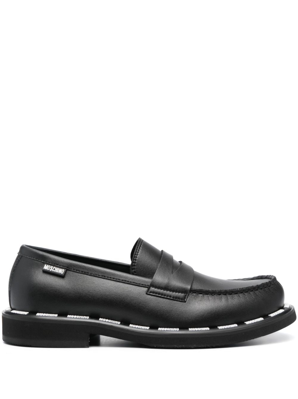 Moschino Loafer mit Ziernaht - Schwarz von Moschino