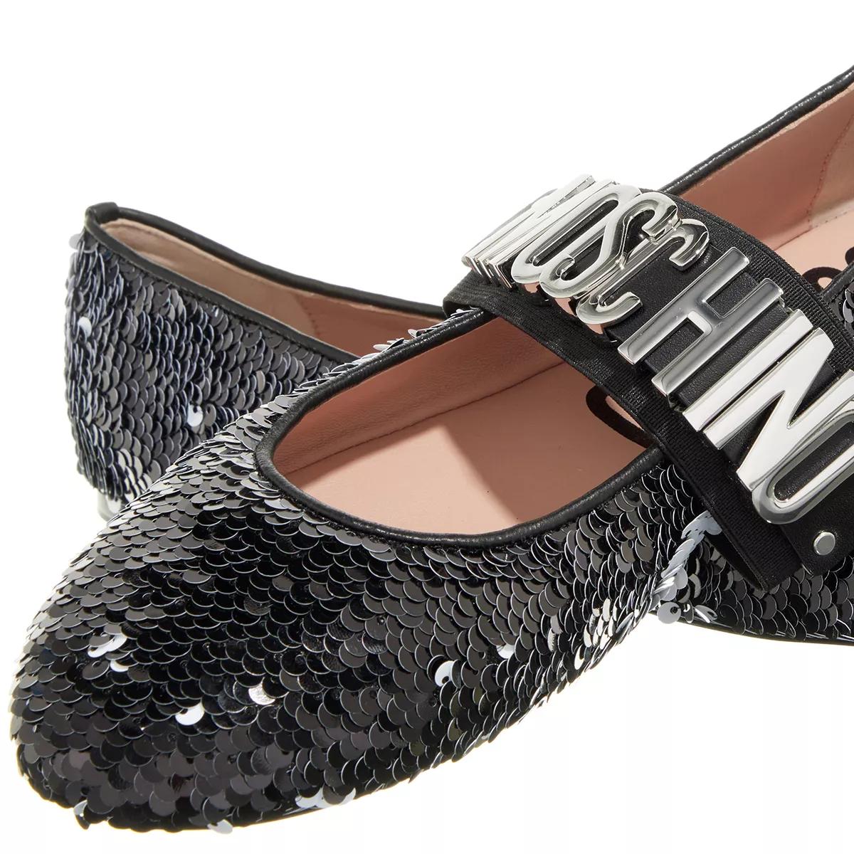 Moschino Loafers & Ballerinas - Degradè Sequins Ballerina - Gr. 37 (EU) - in Schwarz - für Damen von Moschino