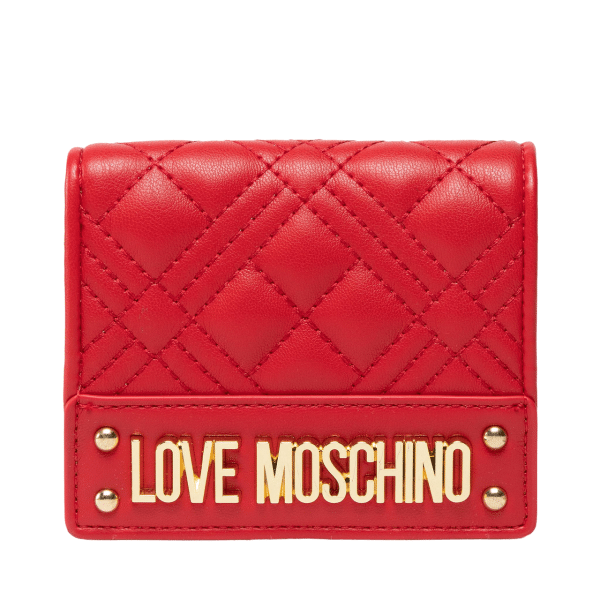 Moschino - Love Moschino Geldbeutel, Kompakt-Portemonnaie, Steppmuster, Rot von Moschino