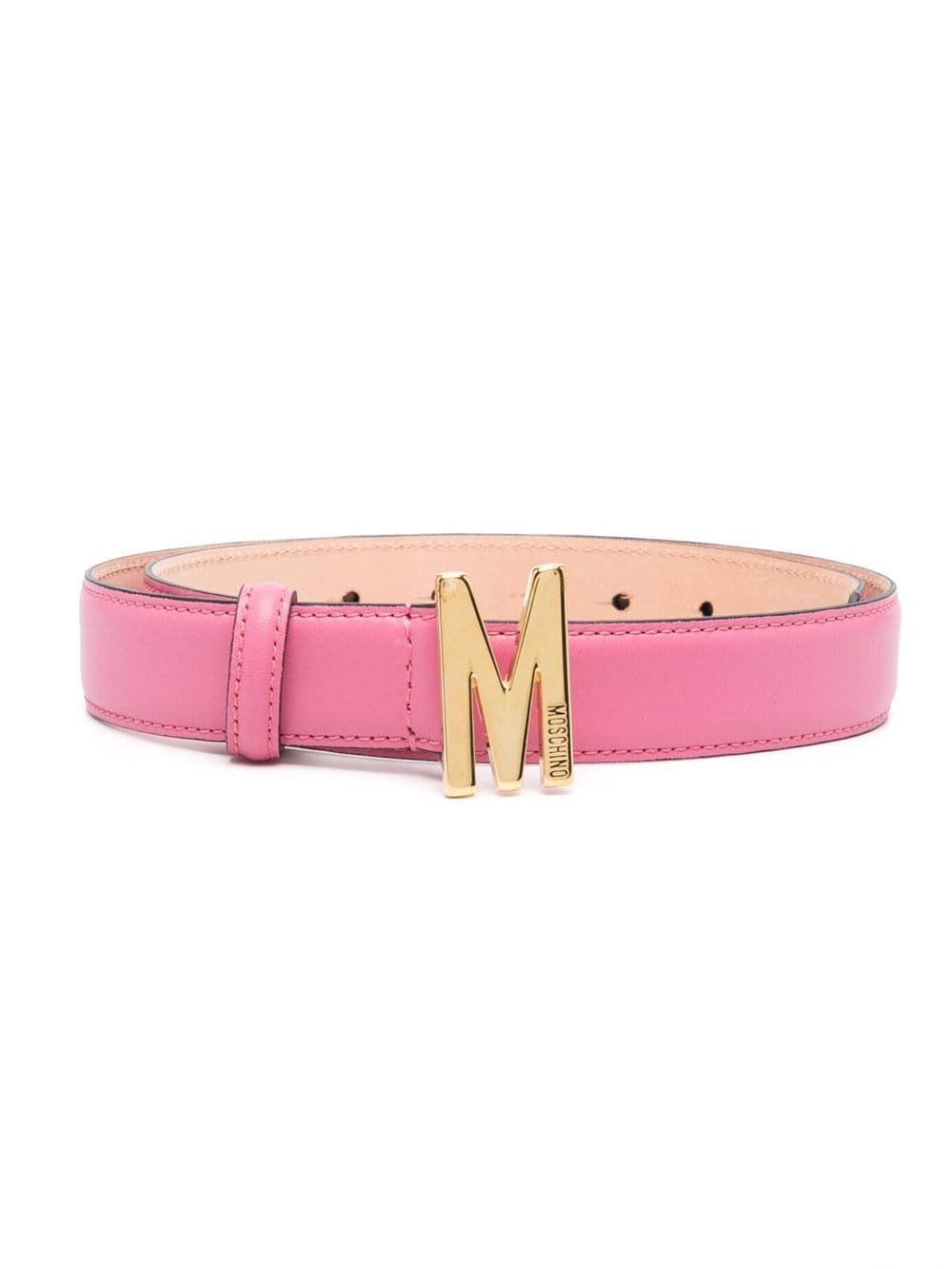 Moschino Gürtel mit M-Schnalle - Rosa von Moschino