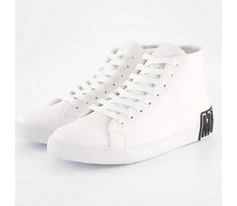 Moschino MOSCHINO Herren SNEAKERU. VULCA25 VITELLO BIANCO HIGH TOP. Sneaker aus echtem Leder von Moschino