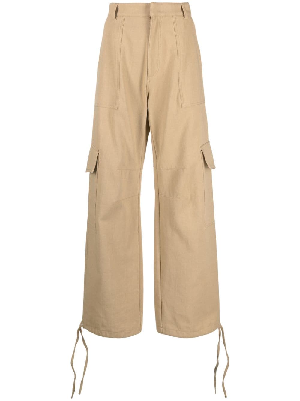 Moschino Palazzohose mit Logo-Stickerei - Nude von Moschino