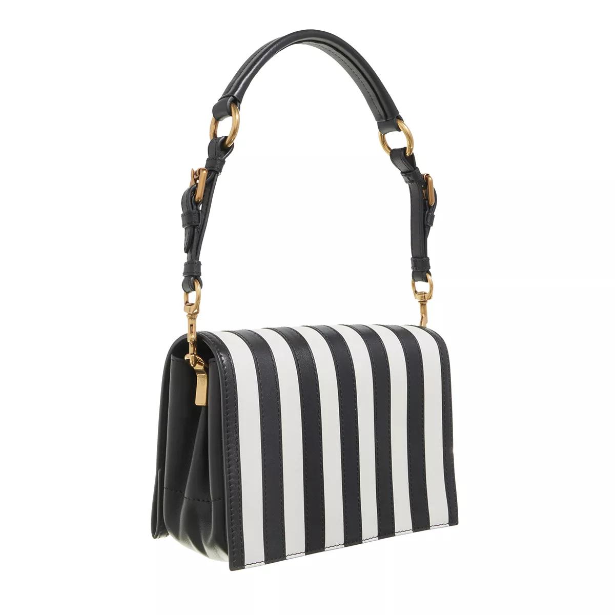 Moschino Pochettes - Stripes-Metal Toggle Shoulder Bag - Gr. unisize - in Schwarz - für Damen von Moschino