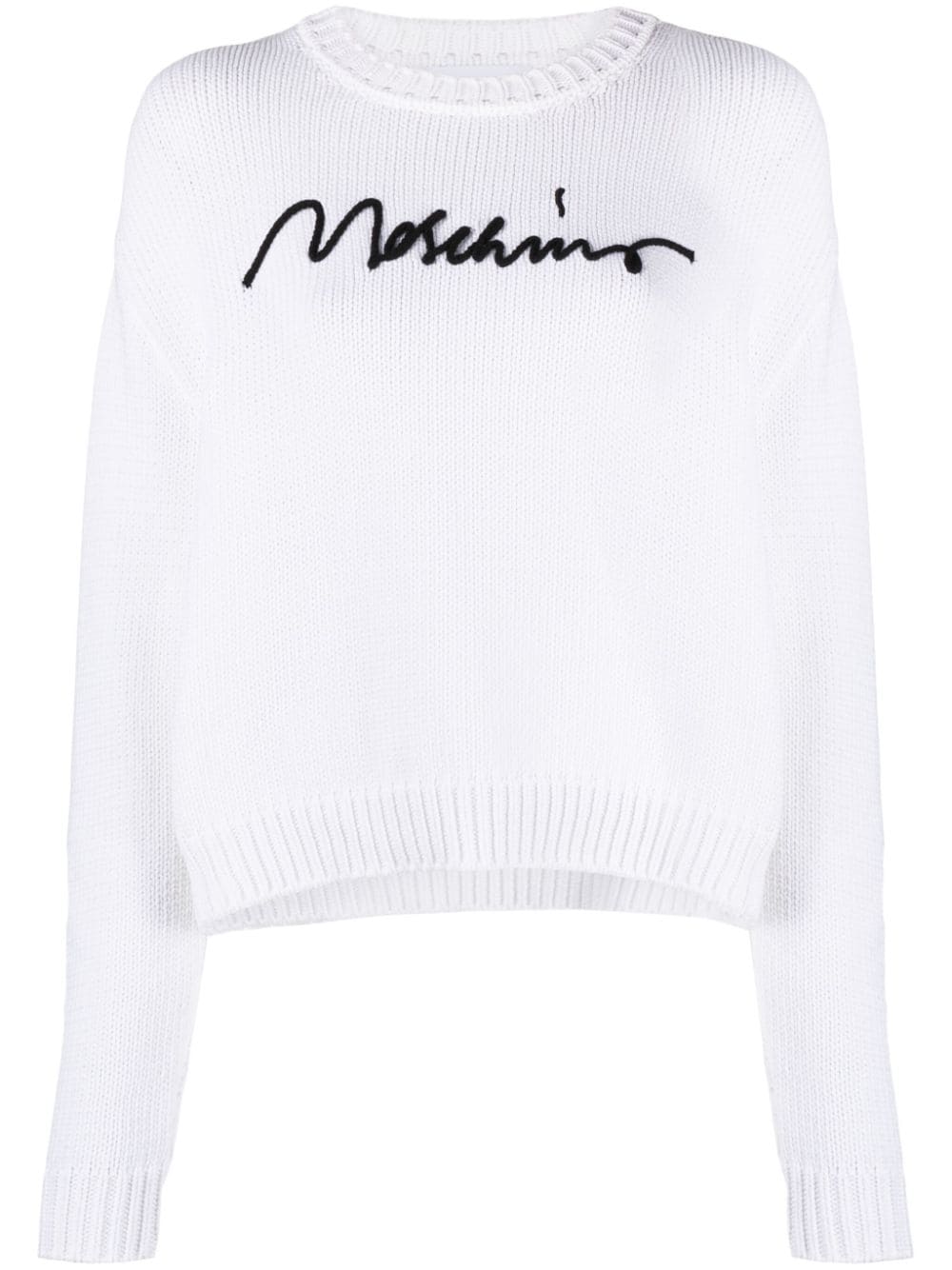Moschino Pullover mit Logo-Stickerei - Weiß von Moschino