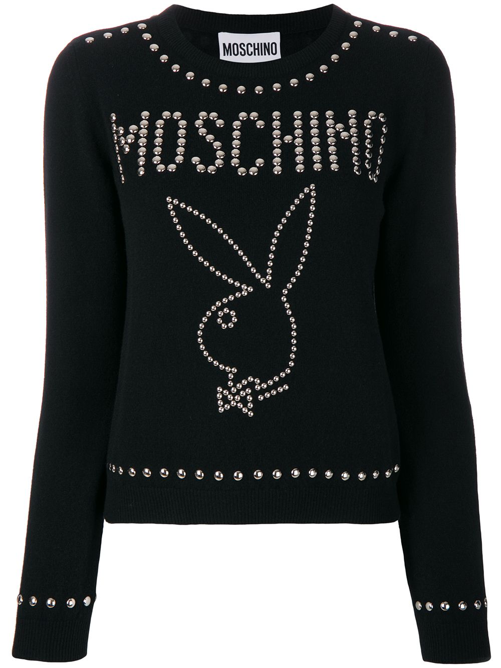 Moschino Pullover mit Nietenmotiv - Schwarz von Moschino