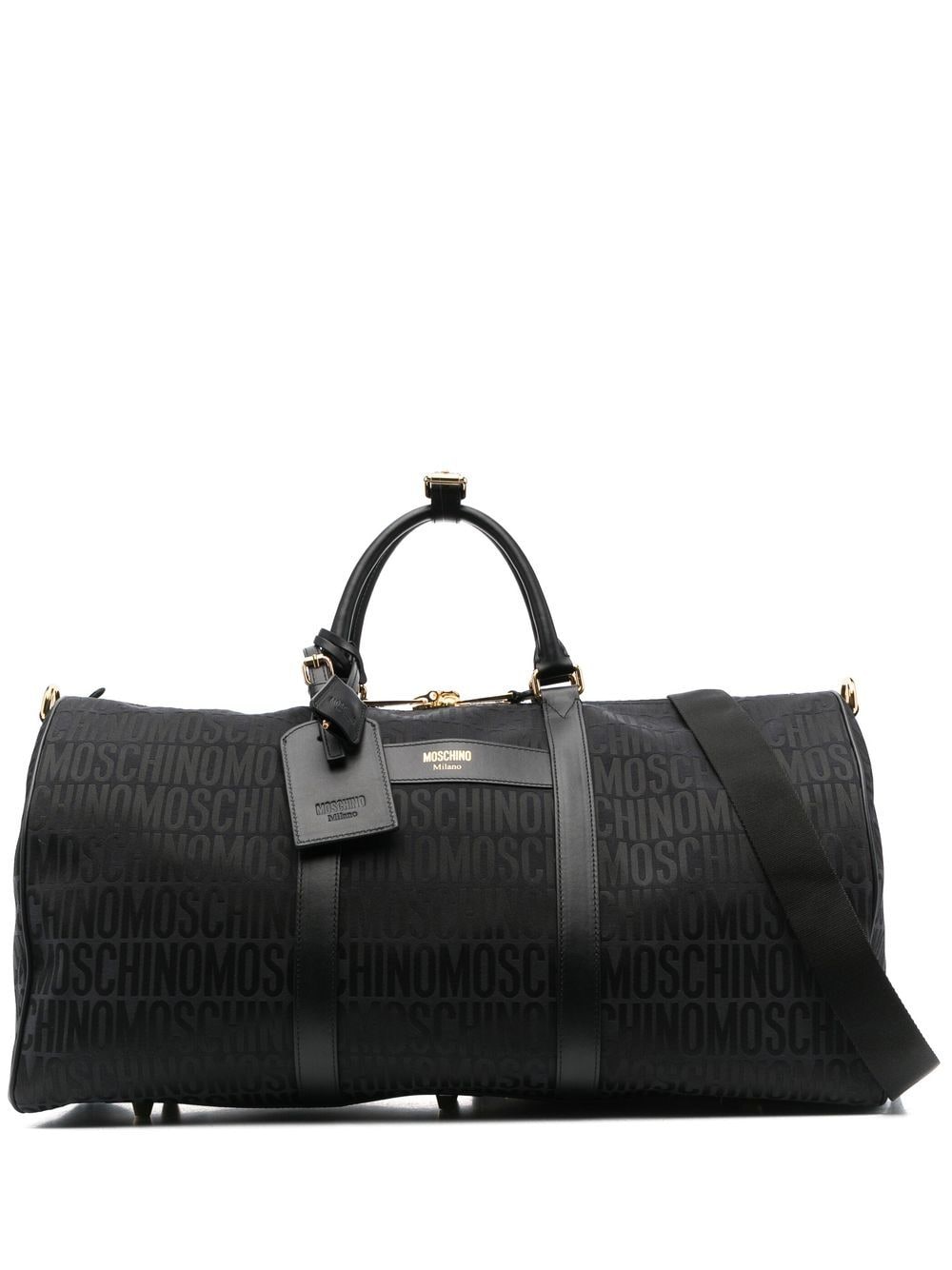 Moschino Reisetasche mit Logo-Print - Schwarz von Moschino