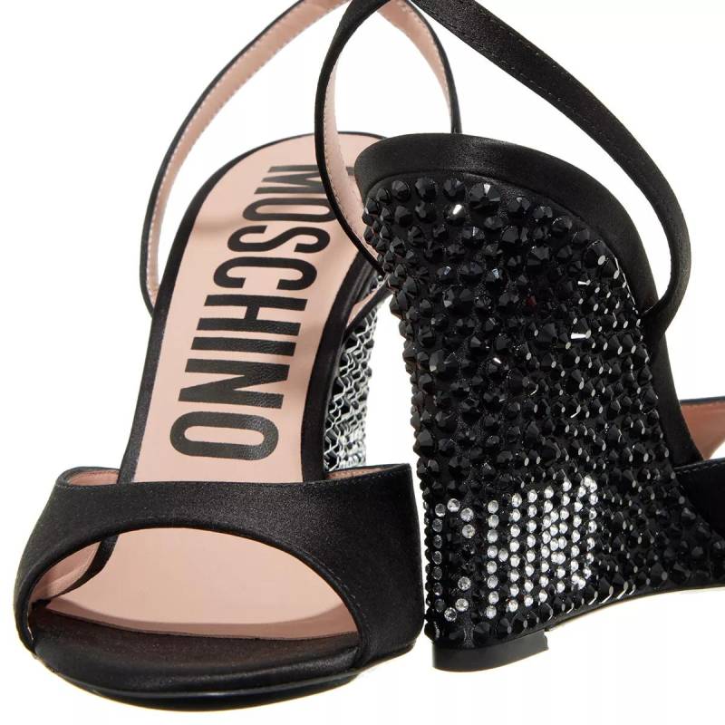 Moschino Sandalen & Sandaletten - Strass Heel Sandals - Gr. 38 (EU) - in Schwarz - für Damen von Moschino