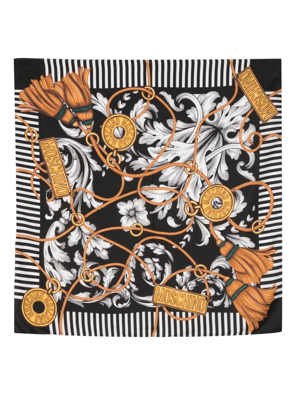 Moschino Schal mit Blumen-Muster - Schwarz von Moschino