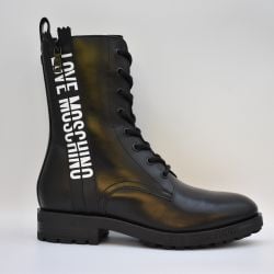 Moschino Schwarze Flache Schnürschuhe Für Damen von Moschino