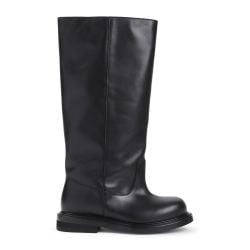 Moschino Schwarze Leder-stiefeletten 2,5cm Absatz von Moschino