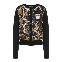 Moschino Schwarze Wollstrickjacke - Schicke Damenmode von Moschino