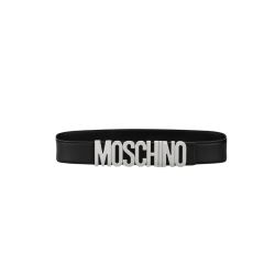 Moschino Schwarzer Ledergürtel - Elegantes Damenaccessoire von Moschino