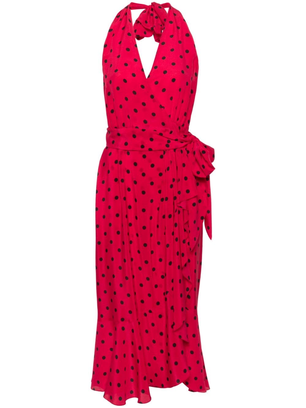 Moschino Seidenkleid mit Polka Dots - Rot von Moschino