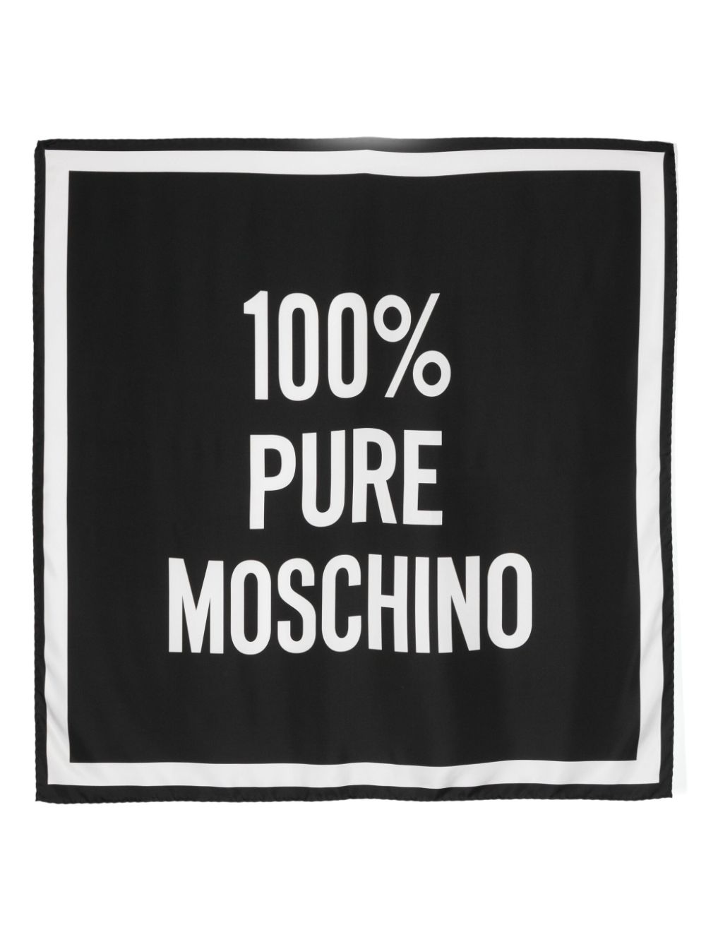 Moschino Seidenschal mit Logo-Print - Schwarz von Moschino