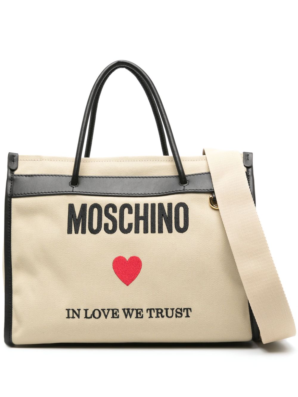 Moschino Shopper aus Canvas - Braun von Moschino