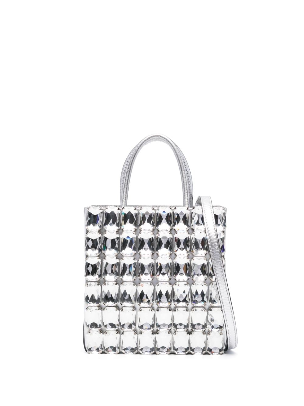 Moschino Shopper mit Schmucksteinen - Silber von Moschino