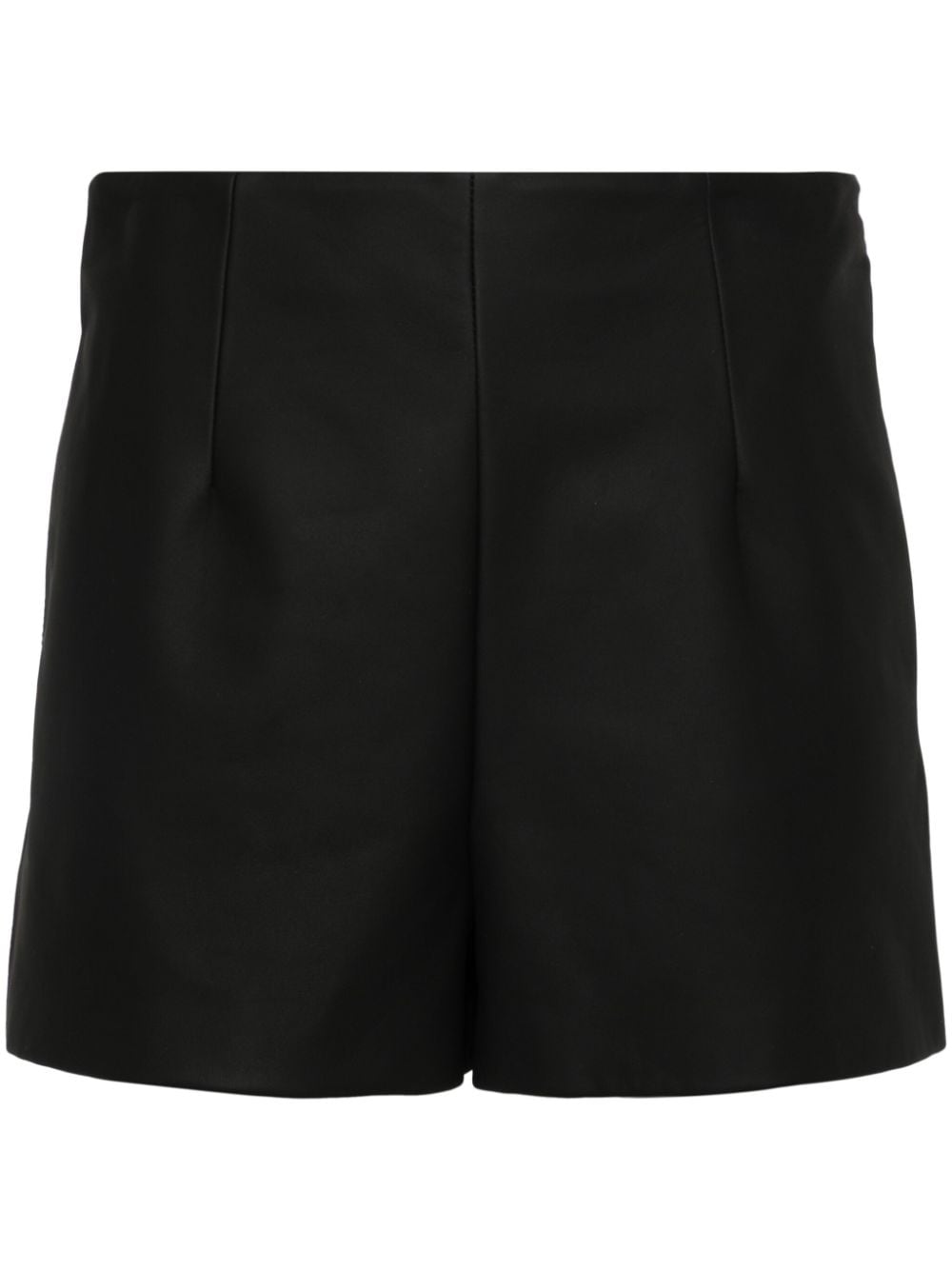 Moschino Shorts aus Leder mit Patch - Schwarz von Moschino