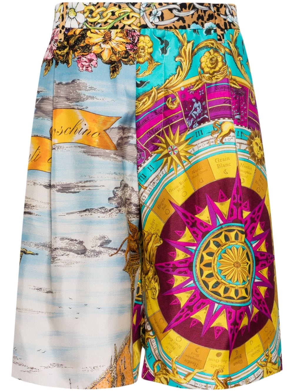 Moschino Shorts aus Seide mit Print - Mehrfarbig von Moschino