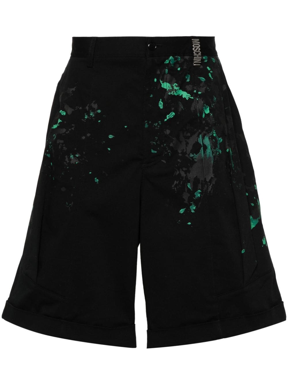 Moschino Shorts mit Farbklecks-Print - Schwarz von Moschino