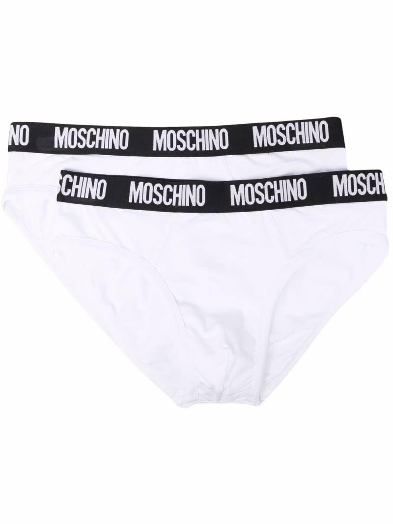 Moschino Slip mit Logo-Bund - Weiß von Moschino