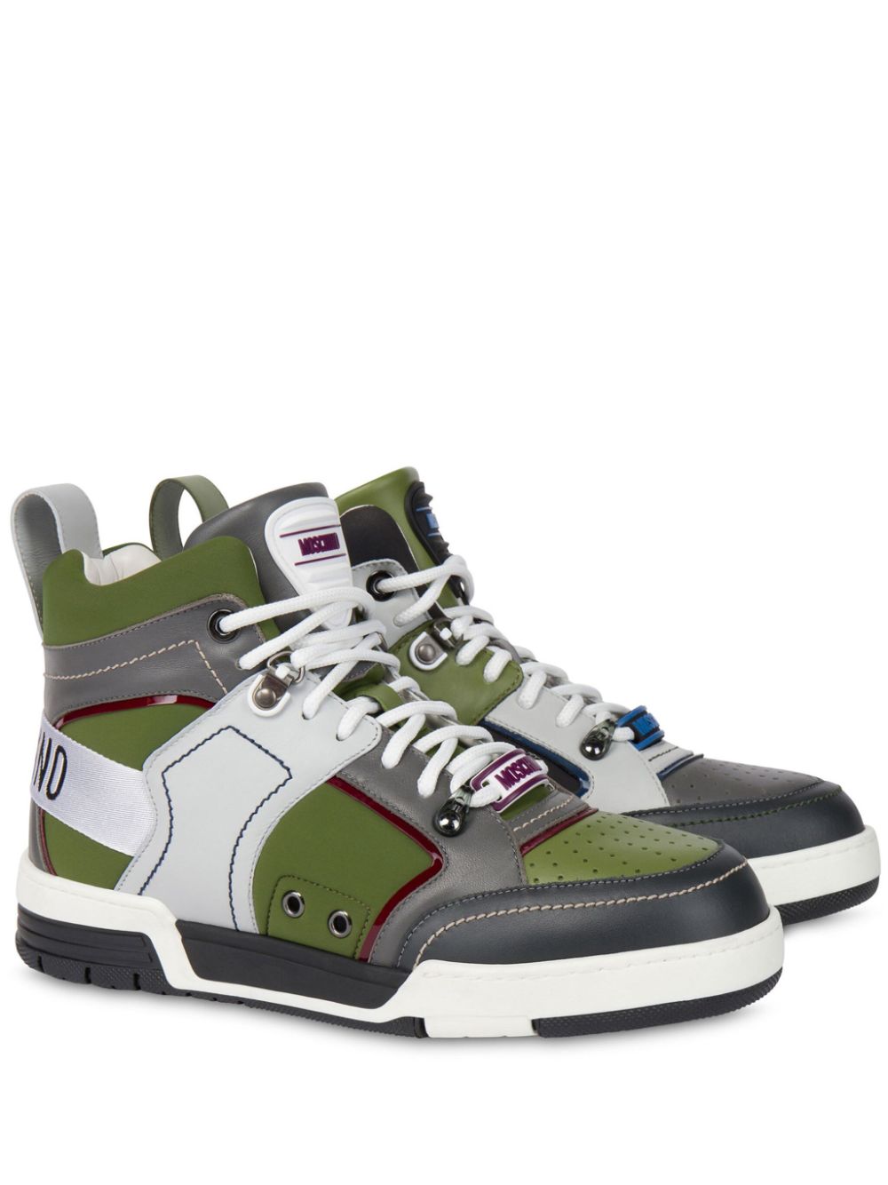 Moschino Sneakers in Colour-Block-Optik - Grün von Moschino