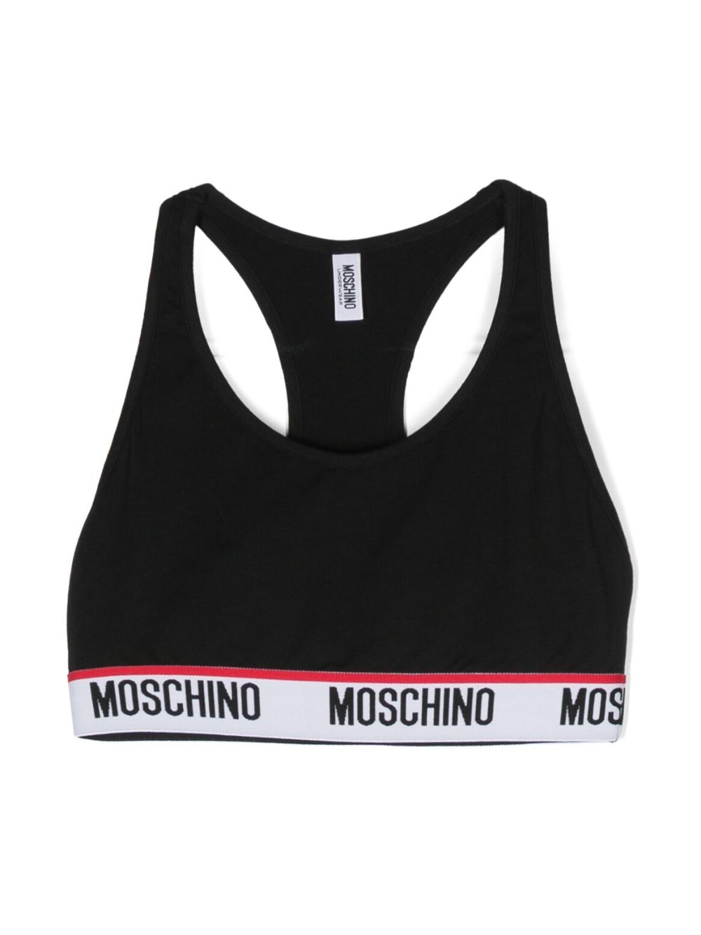 Moschino Sport-BH mit Logo-Streifen - Schwarz von Moschino