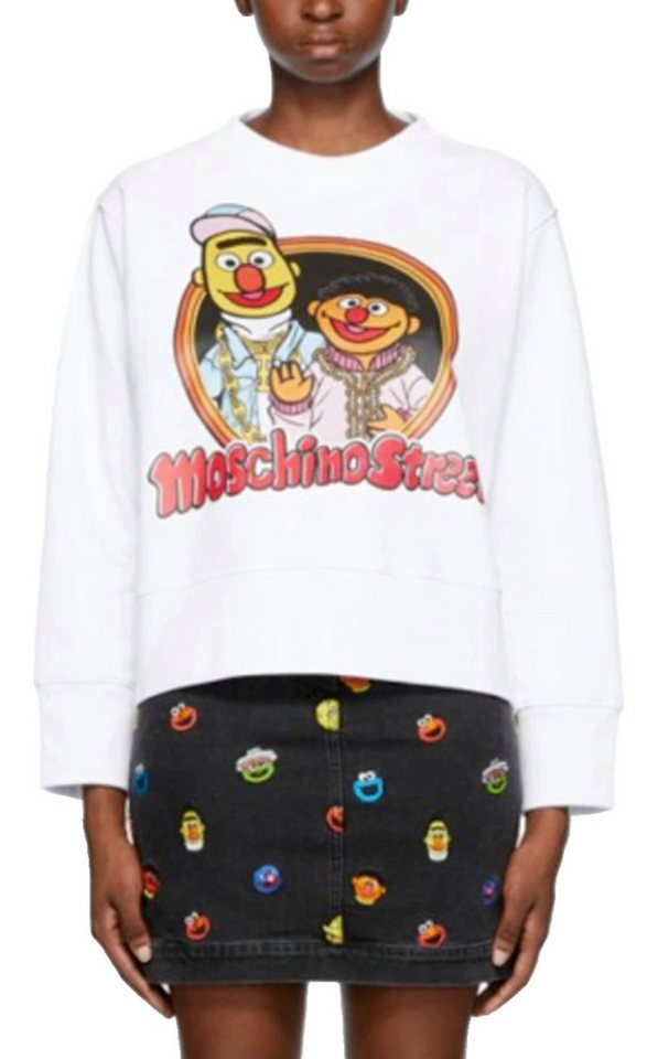 Moschino Sweatshirt X SESAME STREET Bert & Ernie Sweatshirt Sweater Pulli Pullover Moschino x Sesame Street© Kollaboration von Moschino