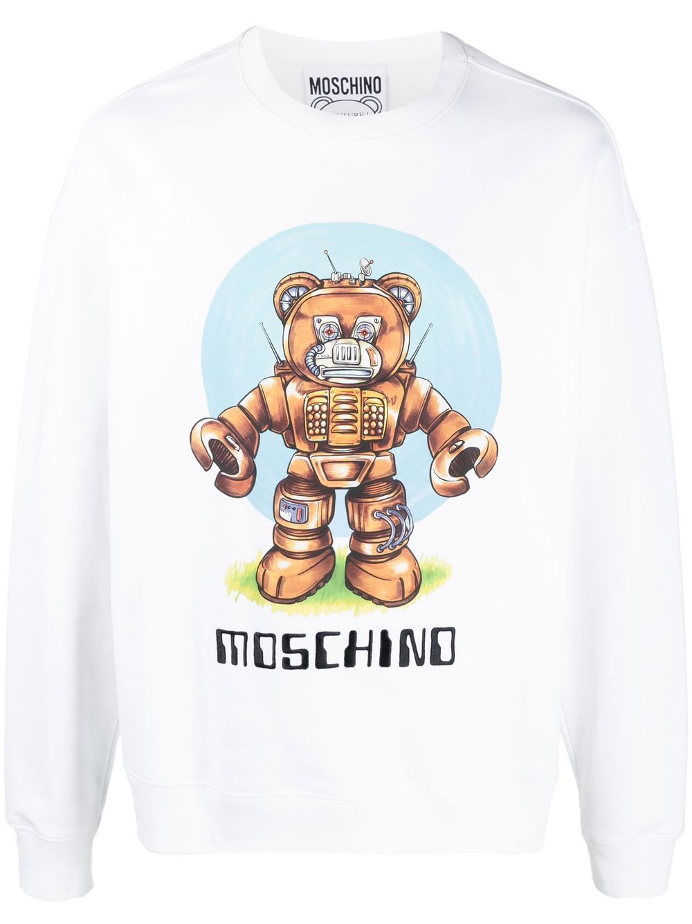 Moschino Sweatshirt aus Bio-Baumwolle - Weiß von Moschino