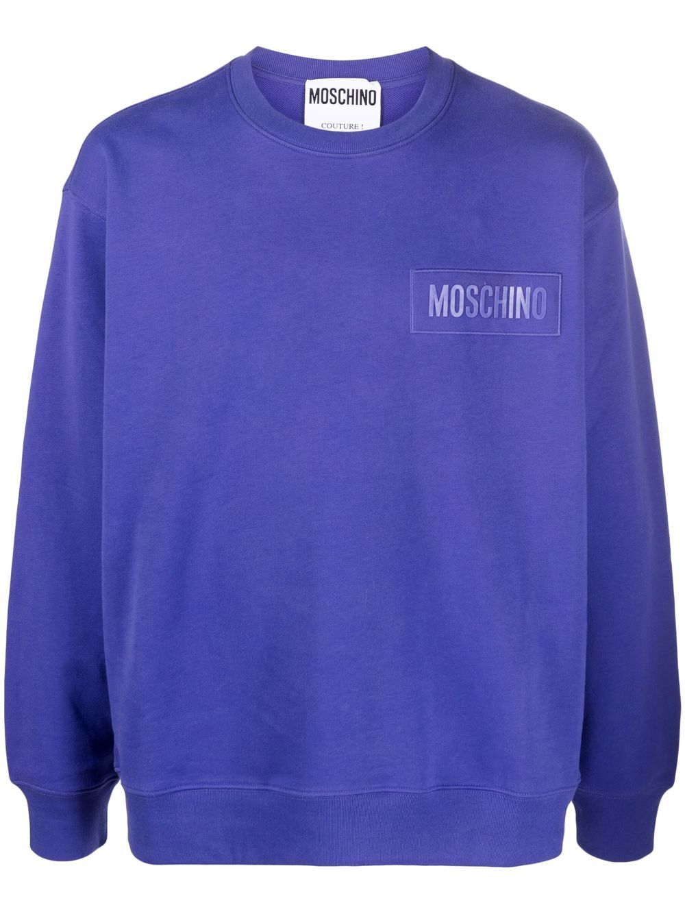 Moschino Sweatshirt mit Logo-Patch - Blau von Moschino