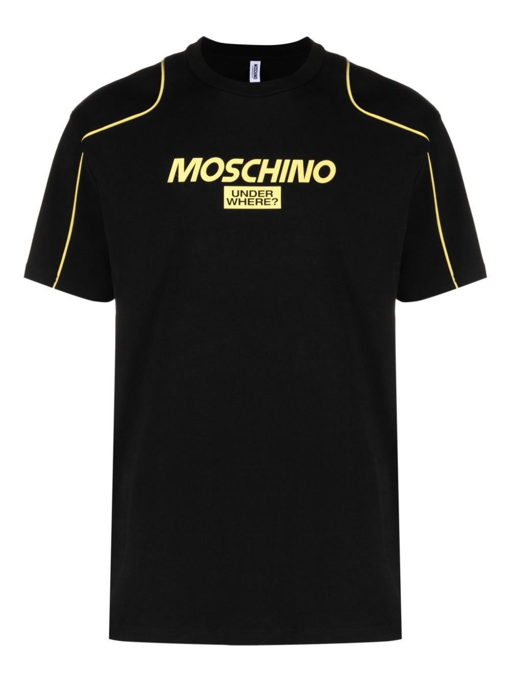 Moschino T-Shirt mit Kontrastdetails - Schwarz von Moschino