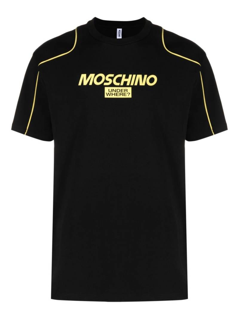 Moschino T-Shirt mit Kontrastdetails - Schwarz von Moschino