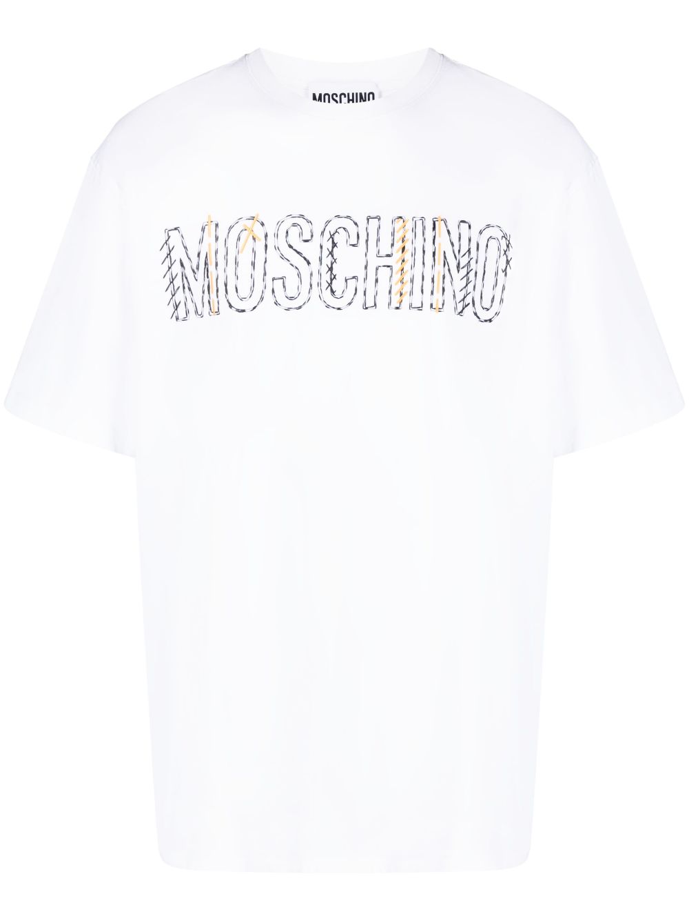 Moschino T-Shirt mit Logo-Stickerei - Weiß von Moschino
