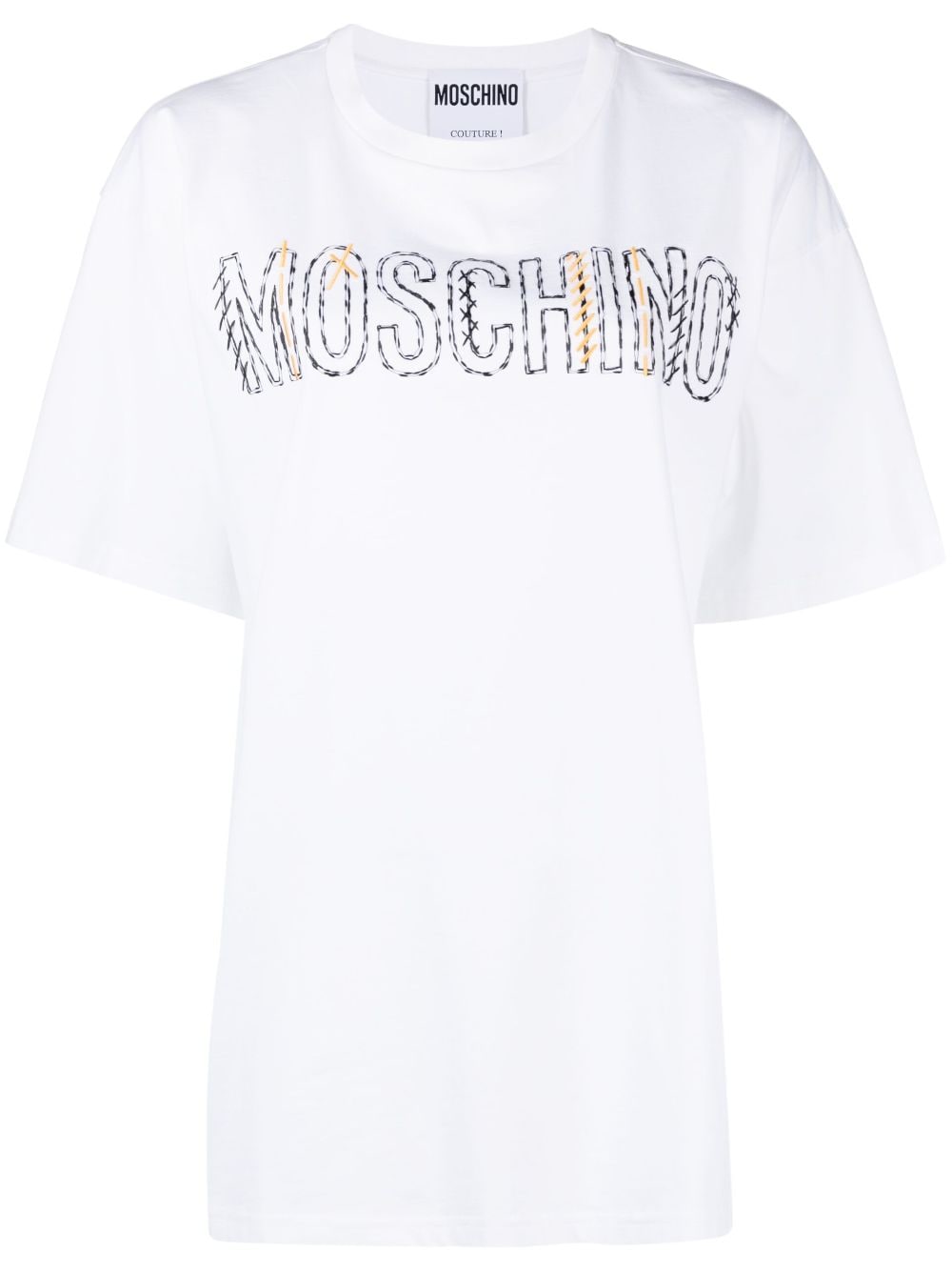 Moschino T-Shirt mit aufgesticktem Logo - Weiß von Moschino