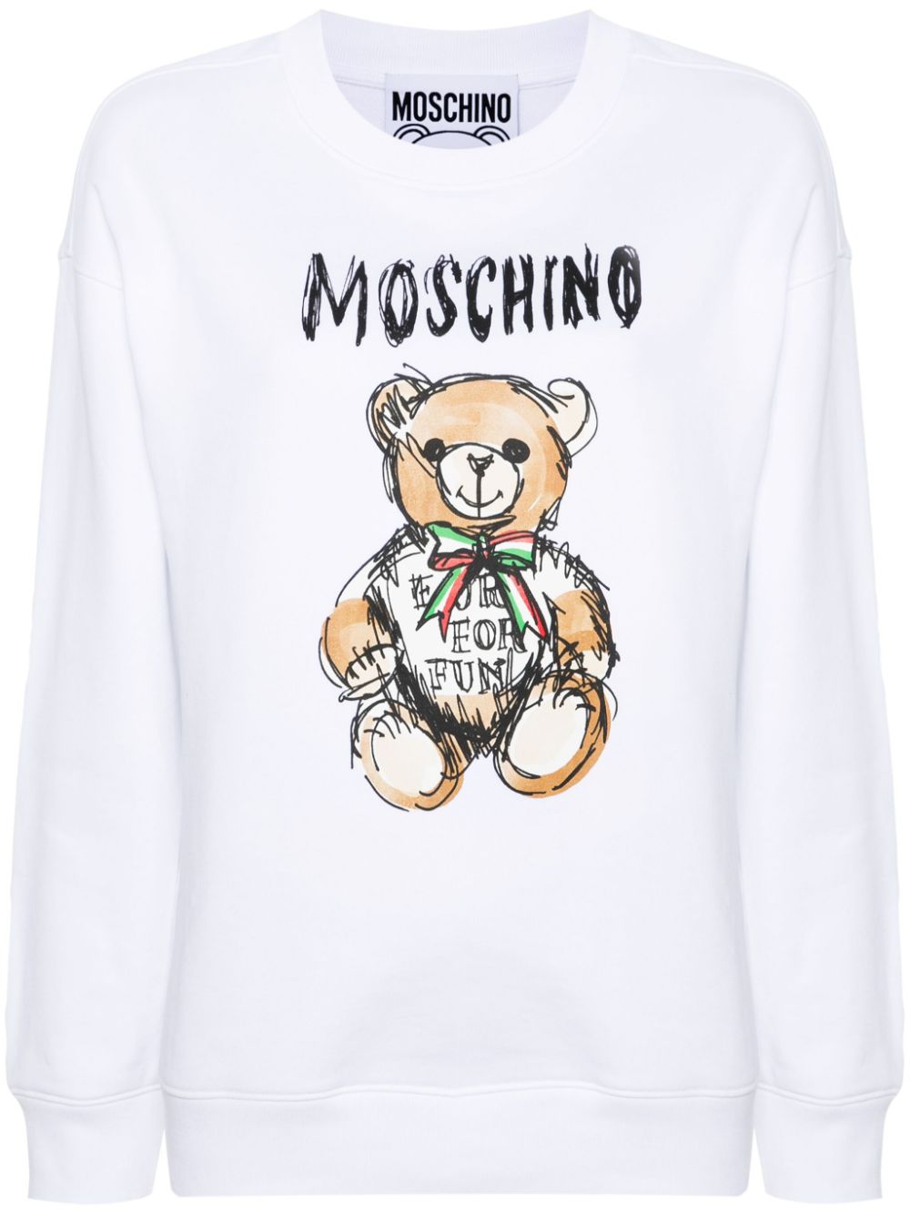 Moschino Sweatshirt mit Teddy - Weiß von Moschino