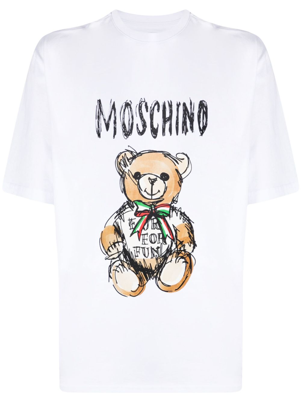 Moschino T-Shirt mit Teddy-Print - Weiß von Moschino