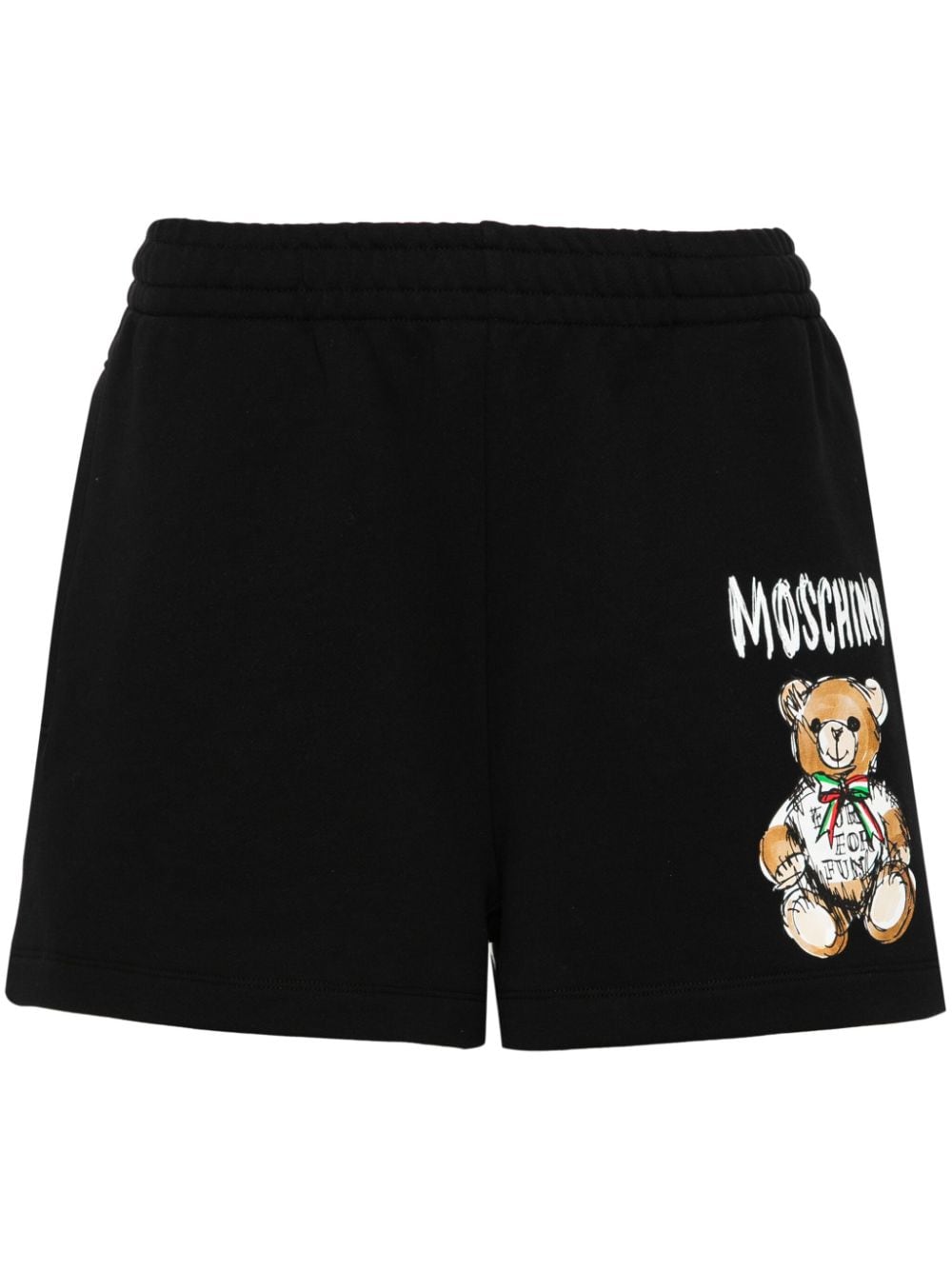 Moschino Shorts mit Teddy-Print - Schwarz von Moschino