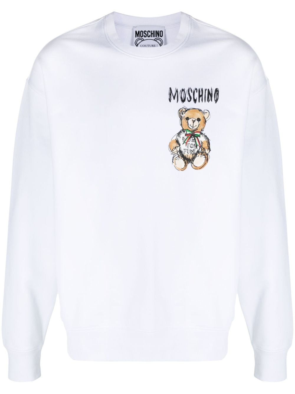 Moschino Sweatshirt mit Teddy-Print - Weiß von Moschino