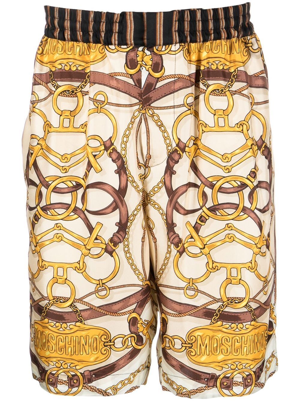 Moschino Seidenshorts mit Teddy-Print - Nude von Moschino