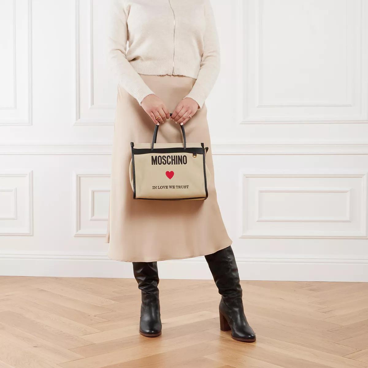 Moschino Tote - In Love We Trust-Shopping Bag - Gr. unisize - in Beige - für Damen von Moschino