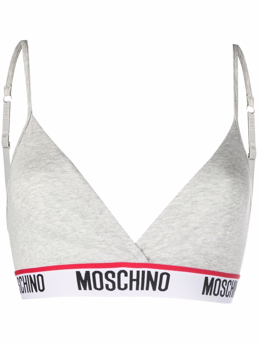 Moschino Triangel-BH mit Logo - Grau von Moschino