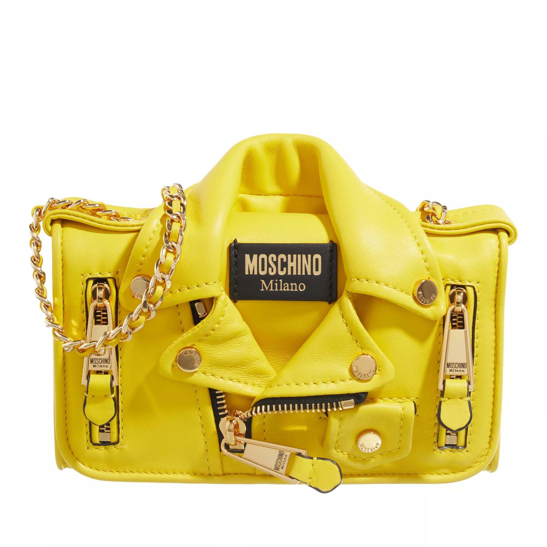 Geldbörse Wallet On A Chain Gelb von Moschino