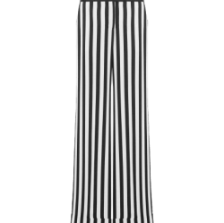 Moschino Weiß Gestreifte Schlaghose von Moschino