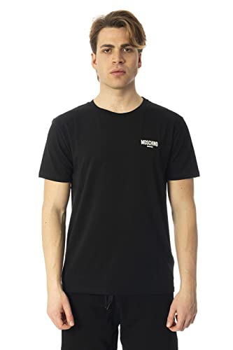 Moschino Weißes Herren-T-Shirt, lässig, mit Schriftzug, Weiß, Medium von Moschino