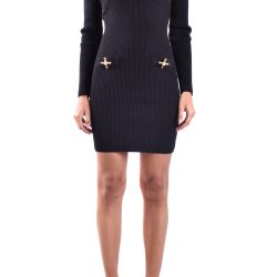 Moschino Wollkleid Schwarz - Elegante & Maßgeschneiderte Passform von Moschino