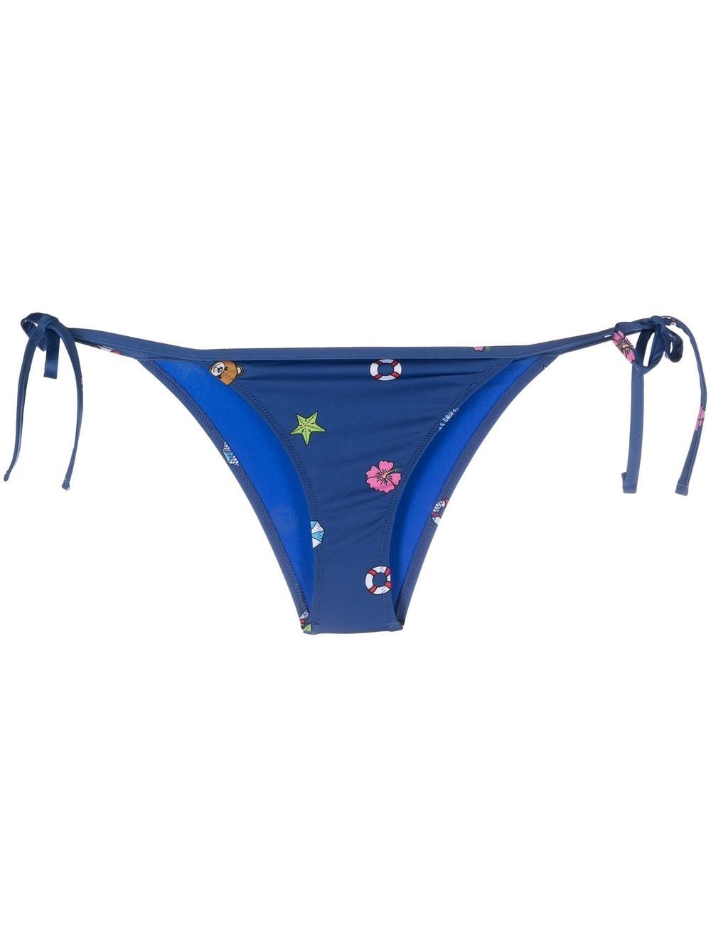 Moschino Bikinihöschen mit Strand-Print - Blau von Moschino