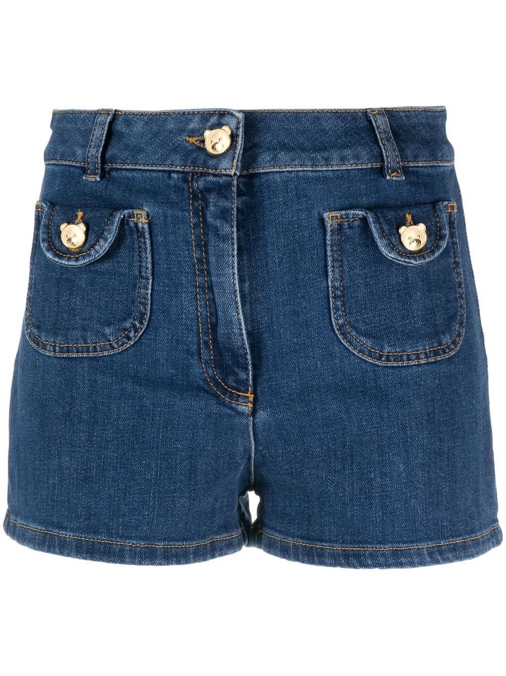 Moschino Jeans-Shorts mit Teddy-Knöpfen - Blau von Moschino